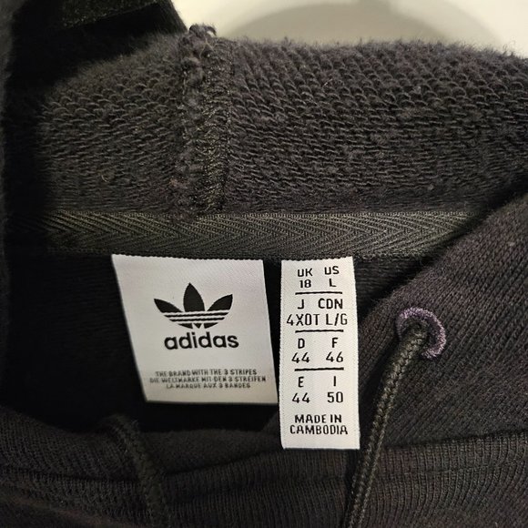 Adidas Crop Top Sweater - Women’s - Sz L - Picture 2 of 3